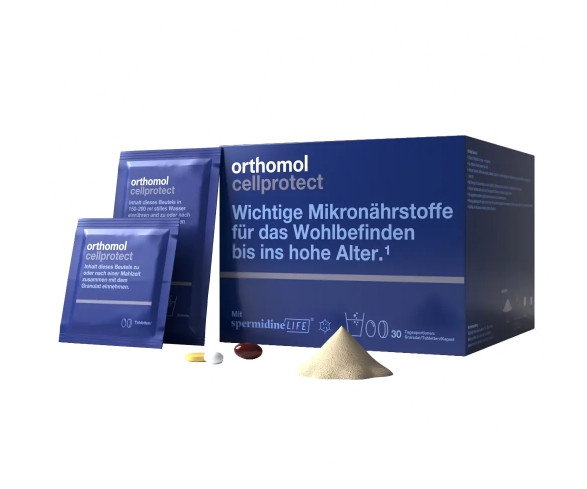 Витамины для предотвращения процессов старения организма Orthomol Cellprotect №30 (гранули-капсули-таблетки)
