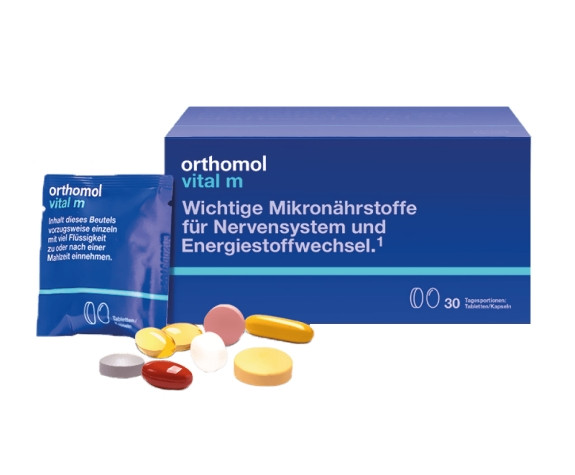 Витамины от стресса Orthomol Vital M, 120 таблеток + 120 капсул