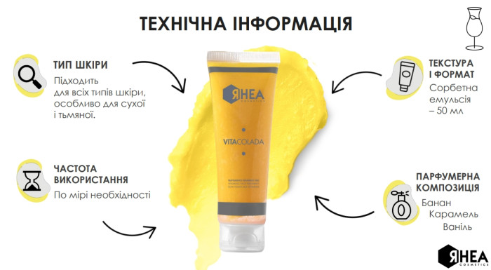 Питательная витаминная маска для лица RHEA VitaColada, 50 мл