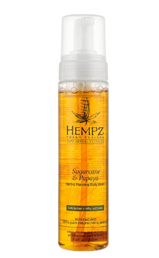 Гель-мус для душу "Цукрова тростина та папайя" Hempz Sugarcane and Papaya Herbal Foaming Body Wash, 250 мл