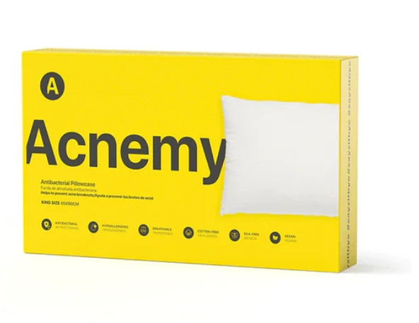 Антибактеріальна наволочка від прищів Acnemy Antibacterial Pillowcase 100% Meryl Skinlife, 75х45 см