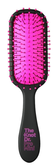 Щітка для волосся The Knot Dr. Pro Mini Travel-Friendly version Fuchsia + рожевий чохол
