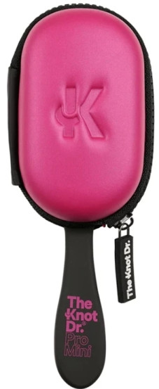 Щітка для волосся The Knot Dr. Pro Mini Travel-Friendly version Fuchsia + рожевий чохол