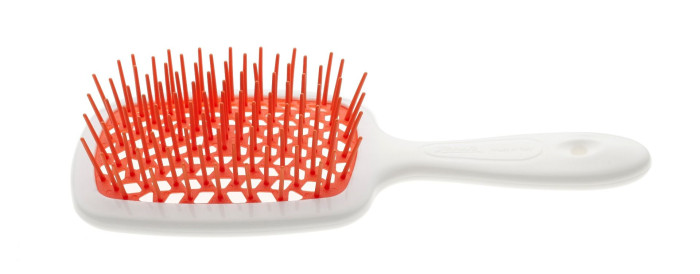 Гребінець для волосся Janeke Superbrush the Original (біла з помаранчевим)