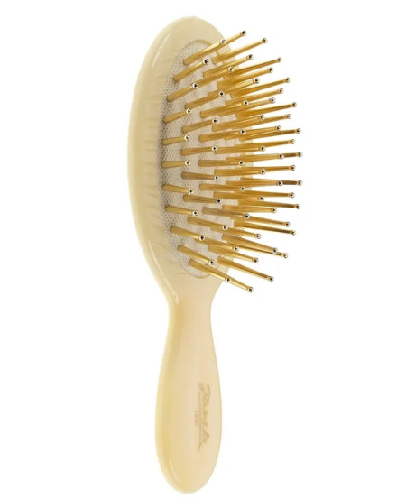Щітка для волосся з нейлоном Janeke Small Hair-brush With Gold Pins (слонова кістка)