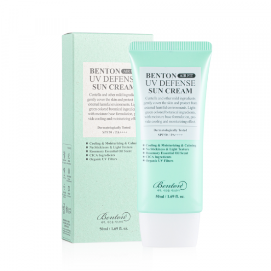 Легкий солнцезащитный крем с Центеллой Benton Air Fit UV defense Sun Cream SPF50+/PA++++, 50 мл
