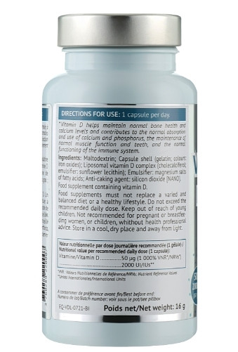 Липосомальный витамин D3 в капсулах Biocyte Vitamine D3 Liposomal, 30 шт