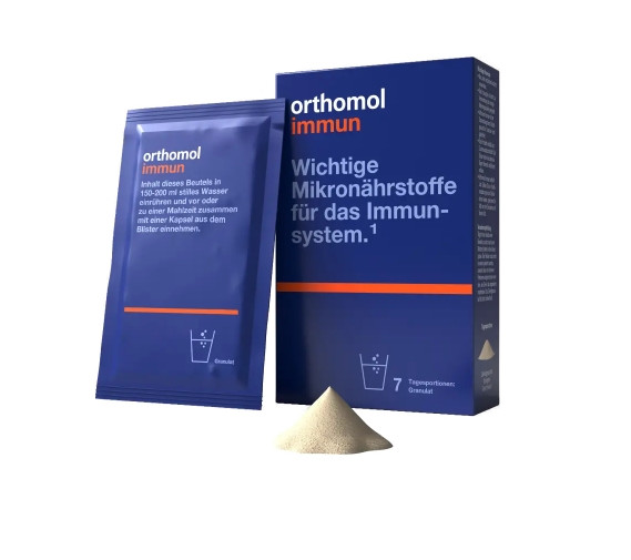Вітаміни для відновлення імунної системи Orthomol Immun №7 (гранули), 7х15 г