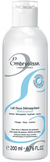 Молочко для снятия макияжа Embryolisse Gentle Waterproof Make-Up Remover Milk, 200 мл