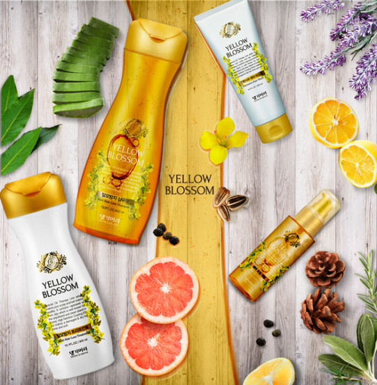 Шампунь проти випадіння волосся без сульфатів Yellow blossom shampoo, 400мл