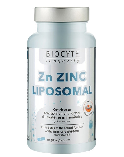 Цинк липосомальный в  капсулах Biocyte Longevity Zn Zinc Liposomal, 60 шт