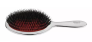 Расческа с натуральной щетиной Janeke Brush silver серебро, все размеры
