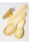 Щітка для волосся з нейлоном Janeke Small Hair-brush With Gold Pins (слонова кістка)